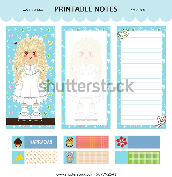 vector design printable notes cover pages stock vector royalty free 507792541