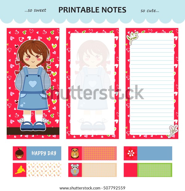vector design printable notes cover pages stock vector royalty free 507792541