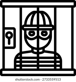 Vector Design Prisioner Icon Style
