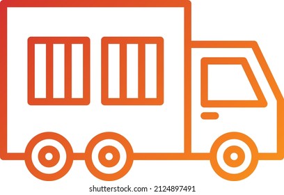 Vector Design Prison Bus Icon Style