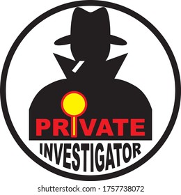 diseño vectorial para el concepto de logotipo de detective privado