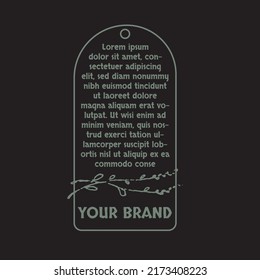 vector design for product labels, can be used for any merchandise.