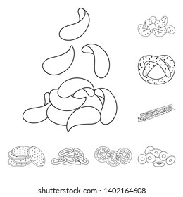 Vector design of product and menu icon. Collection of product and flavor stock symbol for web.