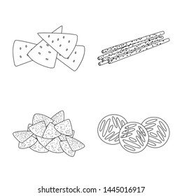 Vector design of product and menu icon. Collection of product and flavor stock vector illustration.