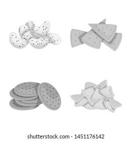 Vector design of product and menu icon. Set of product and bar vector icon for stock.