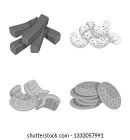 Vector design of product and menu symbol. Collection of product and bar vector icon for stock.