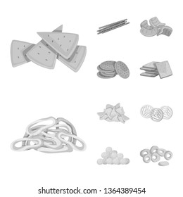 Vector design of product and menu symbol. Collection of product and bar stock symbol for web.
