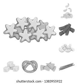 Vector design of product and menu symbol. Collection of product and bar stock symbol for web.
