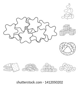 Vector design of product and menu symbol. Set of product and flavor vector icon for stock.