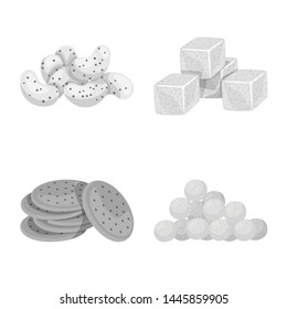 Vector design of product and menu symbol. Collection of product and bar stock symbol for web.