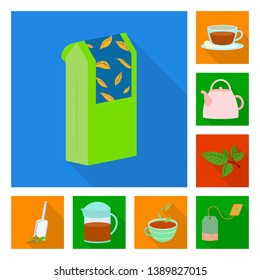 Vector design of product  and organic icon. Collection of product  and floral  stock symbol for web.