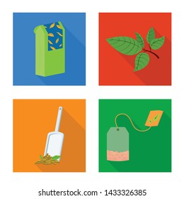 Vector design of product and organic logo. Set of product and floral stock vector illustration.