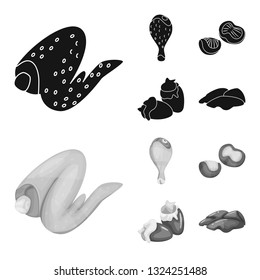 Vector design of product and poultry icon. Collection of product and agriculture    stock vector illustration.