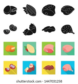 Vector design of product and poultry icon. Collection of product and agriculture vector icon for stock.