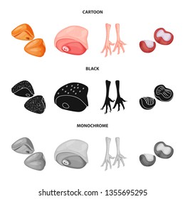 Vector design of product and poultry sign. Collection of product and agriculture    vector icon for stock.