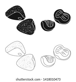 Vector design of product and poultry sign. Collection of product and agriculture    stock vector illustration.