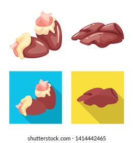 Vector design of product and poultry symbol. Set of product and agriculture    stock symbol for web.