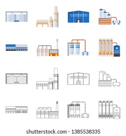 Vector design of production and structure icon. Collection of production and technology vector icon for stock.