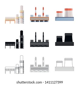 Vector design of production and structure icon. Set of production and technology stock symbol for web.