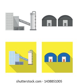 Vector design of production and structure icon. Set of production and technology stock symbol for web.