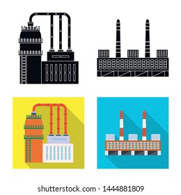 Vector design of production and structure logo. Set of production and technology vector icon for stock.