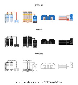 Vector design of production and structure sign. Collection of production and technology stock vector illustration.