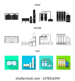 Vector design of production and structure sign. Set of production and technology vector icon for stock.
