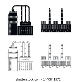 Vector design of production and structure symbol. Collection of production and technology vector icon for stock.