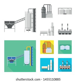 Vector design of production and structure symbol. Collection of production and technology vector icon for stock.