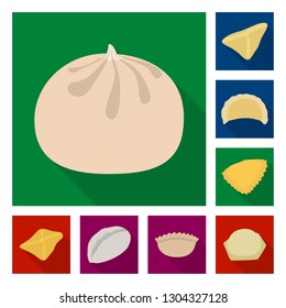 Vector design of products  and cooking icon. Set of products  and appetizer vector icon for stock.