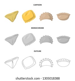 Vector design of products  and cooking icon. Collection of products  and appetizer vector icon for stock.