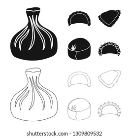 Vector design of products  and cooking icon. Collection of products  and appetizer stock vector illustration.