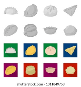 Vector design of products  and cooking icon. Collection of products  and appetizer stock vector illustration.