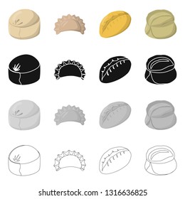 Vector design of products  and cooking icon. Collection of products  and appetizer stock symbol for web.