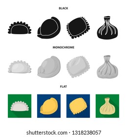 Vector design of products  and cooking icon. Set of products  and appetizer stock symbol for web.