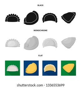 Vector design of products  and cooking icon. Collection of products  and appetizer stock vector illustration.