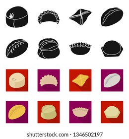 Vector design of products  and cooking icon. Collection of products  and appetizer stock vector illustration.