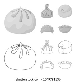Vector design of products  and cooking icon. Collection of products  and appetizer stock symbol for web.