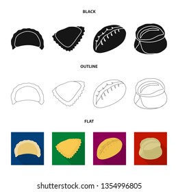 Vector design of products  and cooking icon. Set of products  and appetizer stock vector illustration.