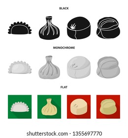 Vector design of products  and cooking icon. Set of products  and appetizer stock vector illustration.
