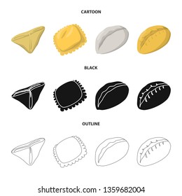 Vector design of products  and cooking icon. Set of products  and appetizer vector icon for stock.