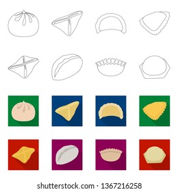 Vector design of products  and cooking icon. Collection of products  and appetizer stock vector illustration.