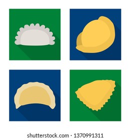 Vector design of products  and cooking icon. Collection of products  and appetizer stock vector illustration.