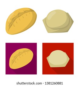 Vector design of products  and cooking icon. Set of products  and appetizer stock vector illustration.