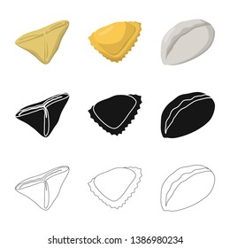 Vector design of products  and cooking icon. Collection of products  and appetizer vector icon for stock.