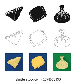 Vector design of products  and cooking icon. Collection of products  and appetizer stock vector illustration.