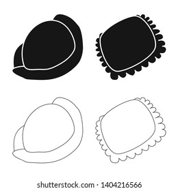 Vector design of products  and cooking icon. Set of products  and appetizer stock vector illustration.
