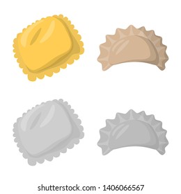 Vector design of products  and cooking icon. Collection of products  and appetizer stock vector illustration.