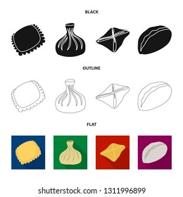 Vector design of products  and cooking logo. Set of products  and appetizer vector icon for stock.