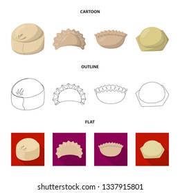 Vector design of products  and cooking logo. Collection of products  and appetizer vector icon for stock.